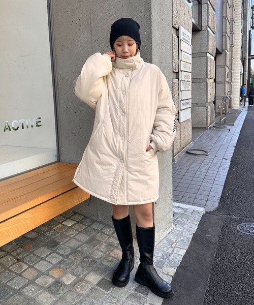 CIAOPANIC（チャオパニック）の「バックライン中綿モッズコート（ダウンジャケット/コート・レディース・ブラック/ホワイト・FREE）」の8枚目の写真