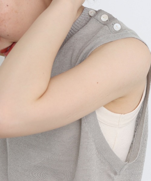 PAR ICI（パーリッシィ）の「リサイクルコットンテレコ タンクトップ（タンクトップ・レディース・その他/アイボリー/ホワイト・FREE）」の4枚目の写真