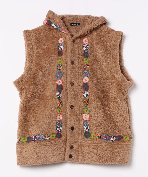 チャイハネ(チャイハネ)の「【チャイハネ】サボアアップリケMEN'Sベスト(その他アウター・メンズ・ネイビー/ベージュ・FREE)」の2枚目の写真