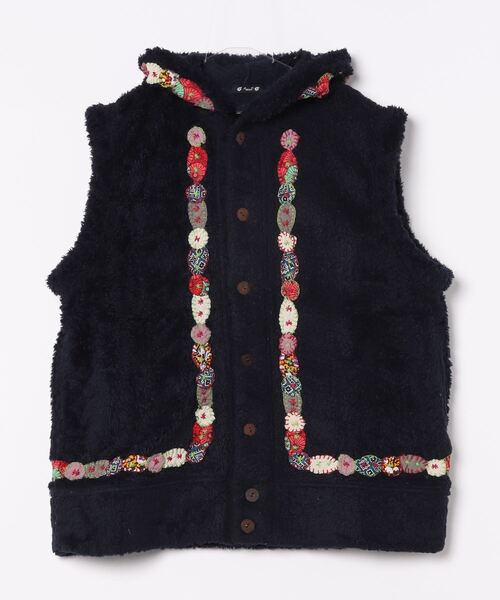 チャイハネ(チャイハネ)の「【チャイハネ】サボアアップリケMEN'Sベスト(その他アウター・メンズ・ネイビー/ベージュ・FREE)」の1枚目の写真