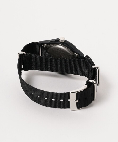 beamsブラック ナイロンストラップ 和テイスト時計