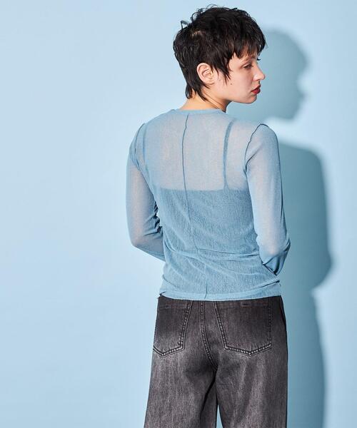EAN 13 売れ筋商品|||イーエーエヌ サーティーン Tシャツ トップス レディース Tops Blue セール】カラー ミニT リブ タイトトップス（Tシャツ/カットソー