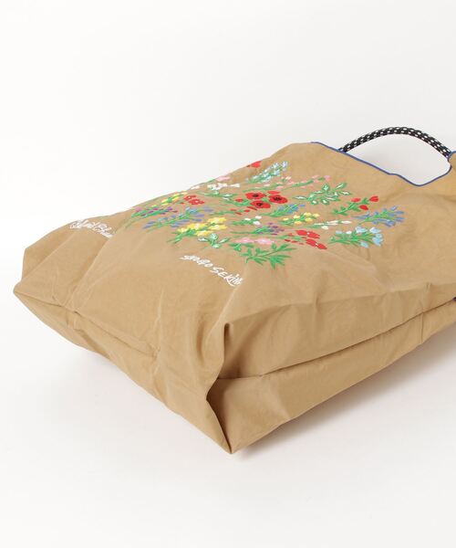 専用￼♡handmade♡ field of flower ぽってり持てるバッグ horo.s】 雨もプールも水遊びも！防水ハーフリネンのビッグ