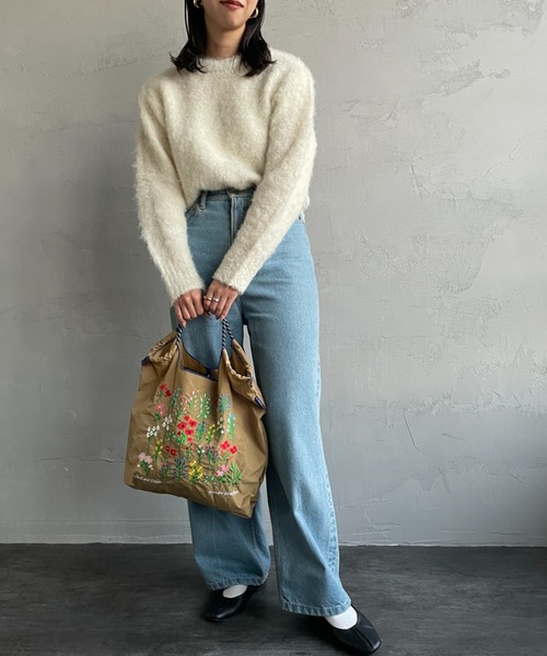 Ball&Chain（ボールアンドチェーン）の「[BALL&CHAIN/ボールアンドチェーン] S.FLOWER 刺繍デザインナイロントートバッグ（トートバッグ・レディース・ベージュ・M）」の14枚目の写真