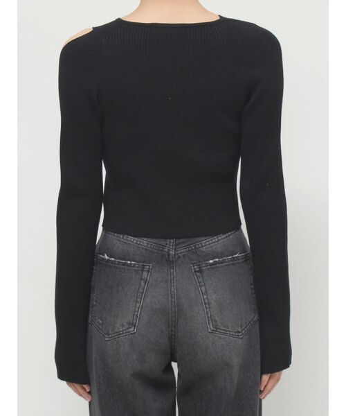 EMODA(エモダ)の「レイヤードストラップスキンニット(ニット/セーター・レディース・ホワイト/ブラック/グレー/ライム・FREE)」の13枚目の写真