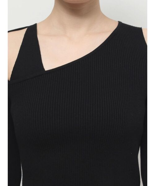 EMODA(エモダ)の「レイヤードストラップスキンニット(ニット/セーター・レディース・ホワイト/ブラック/グレー/ライム・FREE)」の12枚目の写真