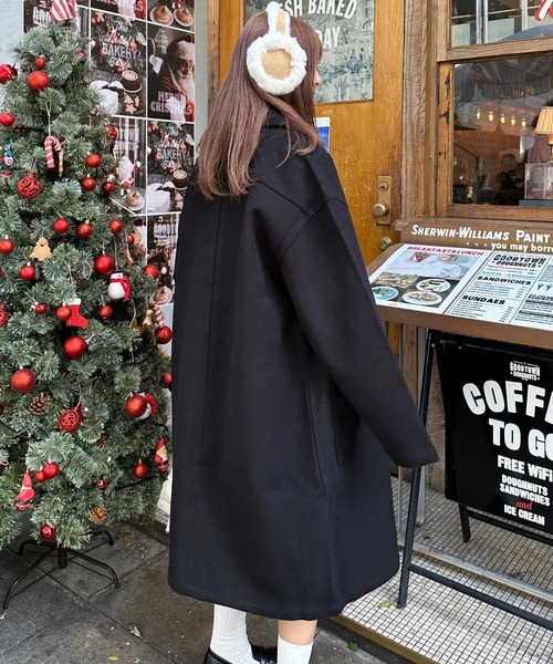 Silly(シリー)の「【Silly限定アイテム】ユニセックス オーバーサイズステンカラーコート(ステンカラーコート・レディース・ブラウン/ブラック・LARGE/X-LARGE)」の12枚目の写真