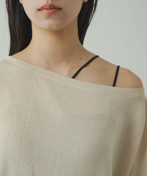 earthy（アーシー）の「【earthy_】カップ付3ストラップキャミソール（キャミソール・レディース・オフホワイト/ブラック/キャメル・MEDIUM/SMALL）」の20枚目の写真