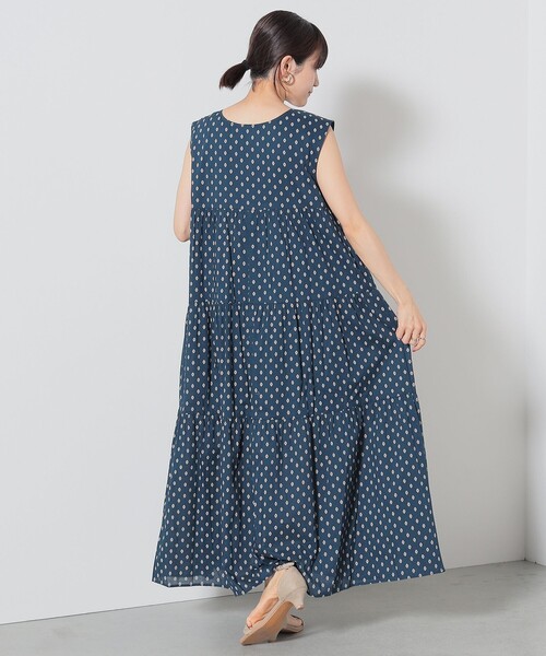 BEAMS HEART(ビームスハート)の「BEAMS HEART / ギャザー ティアード ワンピース(ワンピース・レディース・パープル/ネイビー/ホワイト系その他5・FREE)」の12枚目の写真