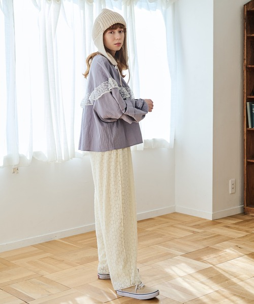 Crisp(クリスプ)の「サークルフリルレースブラウス(シャツ/ブラウス・レディース・ブルー/アイボリー・FREE)」の17枚目の写真