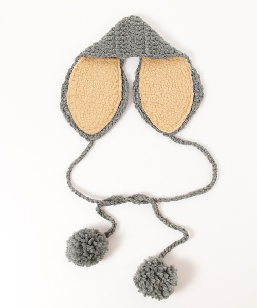 ALWAYS GOOD TIME（オルウェイズグッドタイム）の「ニット網み耳当て／イヤーマフ  ポンポン紐付き（イヤーマフ・レディース・ブラック/ベージュ/ダークオレンジ/グレー/レッド/アイボリー・FREE）」の20枚目の写真