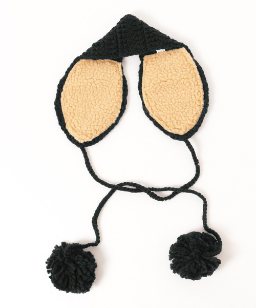 ALWAYS GOOD TIME（オルウェイズグッドタイム）の「ニット網み耳当て／イヤーマフ  ポンポン紐付き（イヤーマフ・レディース・ブラック/ベージュ/ダークオレンジ/グレー/レッド/アイボリー・FREE）」の18枚目の写真
