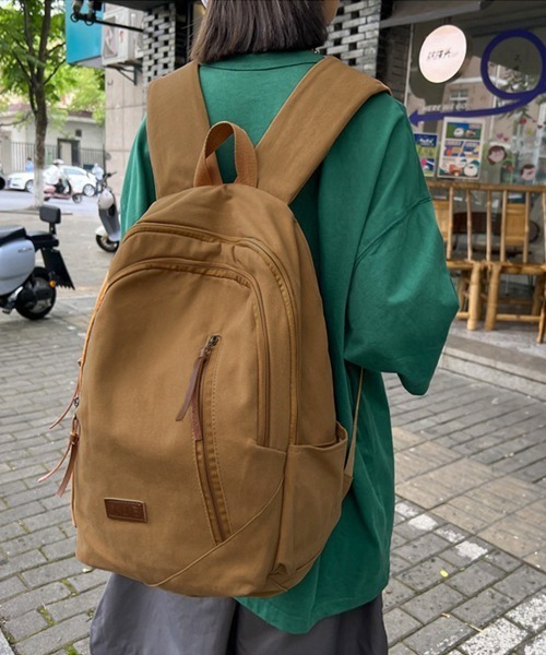 Miniministore(ミニミニストア)の「リュックサック ユニセックス 大容量A4(バックパック/リュック・レディース・ベージュ/ホワイト/ブラウン/ブラック/グリーン・FREE)」の1枚目の写真