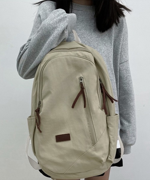Miniministore(ミニミニストア)の「リュックサック ユニセックス 大容量A4(バックパック/リュック・レディース・ベージュ/ホワイト/ブラウン/ブラック/グリーン・FREE)」の14枚目の写真