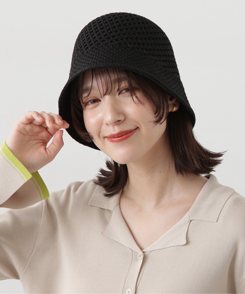 N.（N. Natural Beauty Basic）（エヌエヌナチュラルビューティーベーシック）の「◆透かし編みバケットハット（ハット・レディース・アイボリー/ブラック・ﾌﾘ-）」の17枚目の写真