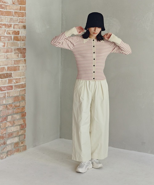 N.（N. Natural Beauty Basic）（エヌエヌナチュラルビューティーベーシック）の「◆透かし編みバケットハット（ハット・レディース・アイボリー/ブラック・ﾌﾘ-）」の16枚目の写真