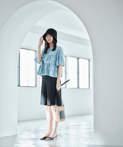 N.（N. Natural Beauty Basic）（エヌエヌナチュラルビューティーベーシック）の「◆透かし編みバケットハット（ハット・レディース・アイボリー/ブラック・ﾌﾘ-）」の15枚目の写真