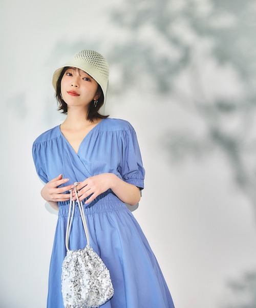 N.（N. Natural Beauty Basic）（エヌエヌナチュラルビューティーベーシック）の「◆透かし編みバケットハット（ハット・レディース・アイボリー/ブラック・ﾌﾘ-）」の10枚目の写真