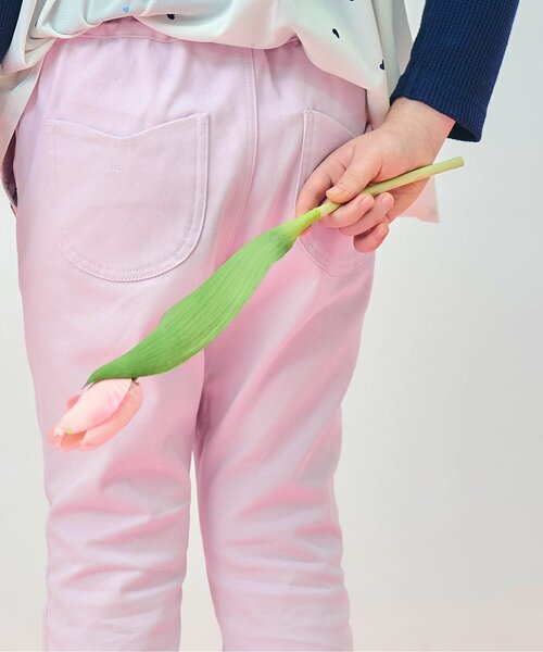 apres les cours（アプレレクール）の「チューリップポケットきゅんパンツ（その他パンツ・キッズ・アイボリー/ベージュ/インディゴブルー/ピンク/イエロー/グリーン・120/110/80/100/140/130/90）」の6枚目の写真