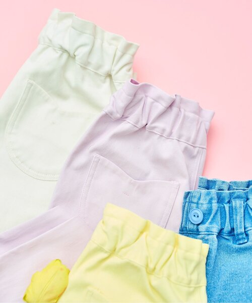 apres les cours（アプレレクール）の「チューリップポケットきゅんパンツ（その他パンツ・キッズ・アイボリー/ベージュ/インディゴブルー/ピンク/イエロー/グリーン・120/110/80/100/140/130/90）」の14枚目の写真