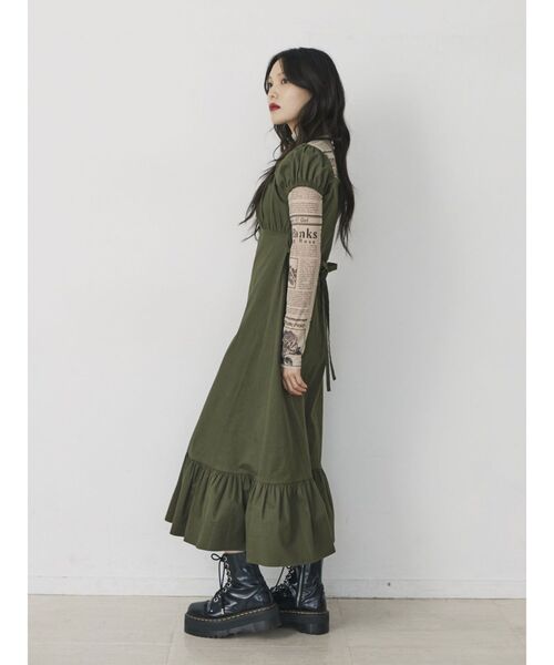 ジュエティ jouetie ワンピース ロング 長袖 プリーツ オフショルダー 刺繍 M 赤 レッド /YM レディース Jouetie081950301101 パターンブロッキングマキシ長袖ワンピース