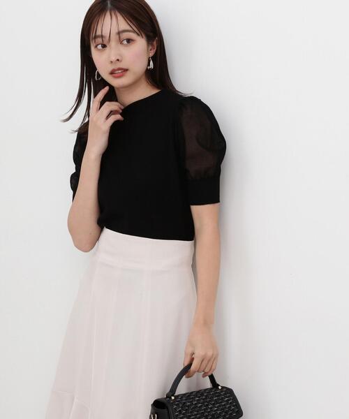 PROPORTION BODY DRESSING（プロポーションボディドレッシング）の「＜Ｅ＞パフスリーブ総針ニット / 1214175302（ニット/セーター・レディース・イエロー/ホワイト系その他/ピンク/ブラック・FREE）」の7枚目の写真