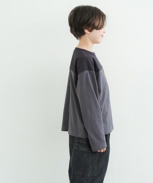 coca(coca)(コカ)の「キッズ 切替ナンバリングコットンロンT(Tシャツ/カットソー・キッズ・ライトグレー/チャコール・110/140/130/120)」の12枚目の写真