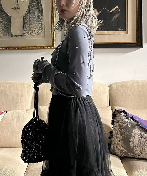 AS KNOW AS plus（アズノゥアズプラス）の「◎アソートデザイン選んで ハイネックシアートップス（Tシャツ/カットソー・レディース・ライトグレー系/ベージュ系/ブルー系・FREE）」の6枚目の写真