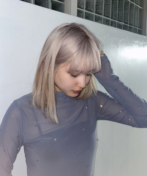 AS KNOW AS plus（アズノゥアズプラス）の「◎アソートデザイン選んで ハイネックシアートップス（Tシャツ/カットソー・レディース・ライトグレー系/ベージュ系/ブルー系・FREE）」の11枚目の写真