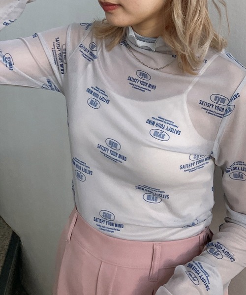 AS KNOW AS plus（アズノゥアズプラス）の「◎アソートデザイン選んで ハイネックシアートップス（Tシャツ/カットソー・レディース・ライトグレー系/ベージュ系/ブルー系・FREE）」の14枚目の写真