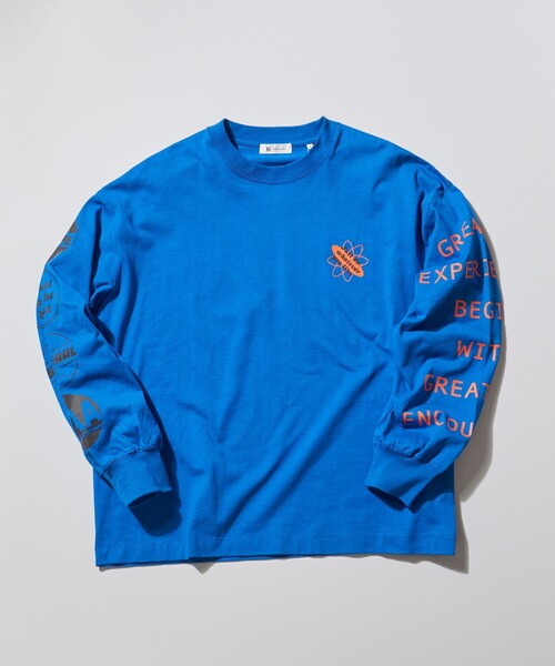 tk.TAKEO KIKUCHI(ティーケータケオキクチ)の「◆レタードビッグロンT(Tシャツ/カットソー・メンズ・ブルー/ワインレッド/ホワイト・02/03)」の3枚目の写真