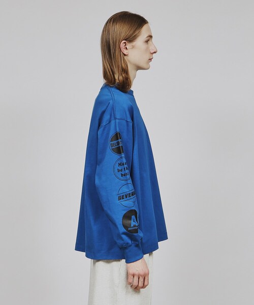 tk.TAKEO KIKUCHI(ティーケータケオキクチ)の「◆レタードビッグロンT(Tシャツ/カットソー・メンズ・ブルー/ワインレッド/ホワイト・02/03)」の7枚目の写真