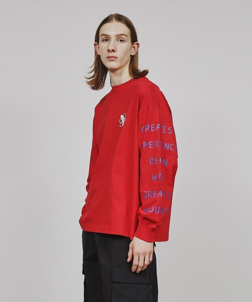 tk.TAKEO KIKUCHI(ティーケータケオキクチ)の「◆レタードビッグロンT(Tシャツ/カットソー・メンズ・ブルー/ワインレッド/ホワイト・02/03)」の18枚目の写真