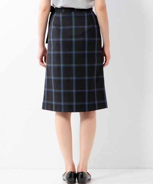 Jewel Changes（ジュエルチェンジズ）の「☆JOC PE/R チェック 巻きスカート（スカート・レディース・オフホワイト/ネイビー・38/36）」の7枚目の写真
