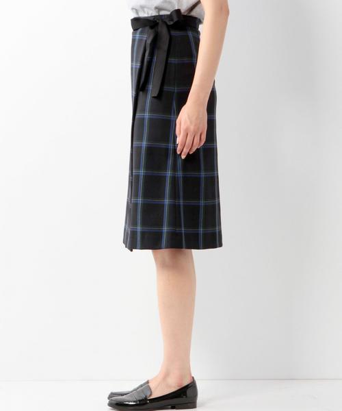Jewel Changes（ジュエルチェンジズ）の「☆JOC PE/R チェック 巻きスカート（スカート・レディース・オフホワイト/ネイビー・38/36）」の9枚目の写真