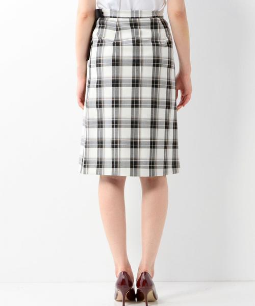 Jewel Changes（ジュエルチェンジズ）の「☆JOC PE/R チェック 巻きスカート（スカート・レディース・オフホワイト/ネイビー・38/36）」の4枚目の写真