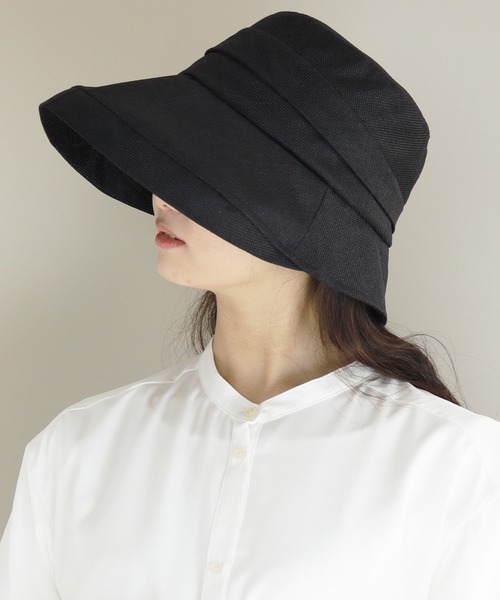 QUEENHEAD(クイーンヘッド)の「ジュート調 エッジアップストローハット(ハット・レディース・ブラック/ナチュラル・FREE/XX-LARGE/X-LARGE)」の2枚目の写真