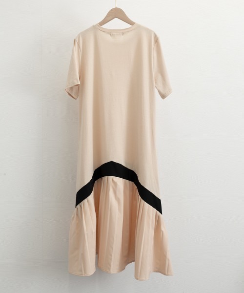 Miniministore(ミニミニストア)の「ロング ワンピース レディース Aライン半袖半袖(ワンピース・レディース・ブラック/ベージュ・FREE)」の15枚目の写真