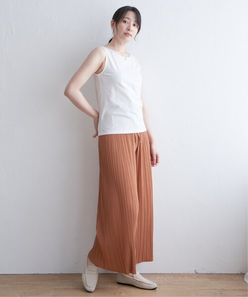 ikka(イッカ)の「【親子コーデ】さらっとプリーツワイドパンツ(その他パンツ・レディース・ブラック/ベージュ/ネイビー/オレンジ/グリーン/その他1・M/L/S)」の14枚目の写真