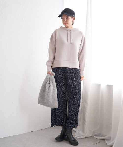ikka(イッカ)の「【親子コーデ】さらっとプリーツワイドパンツ(その他パンツ・レディース・ブラック/ベージュ/ネイビー/オレンジ/グリーン/その他1・M/L/S)」の8枚目の写真