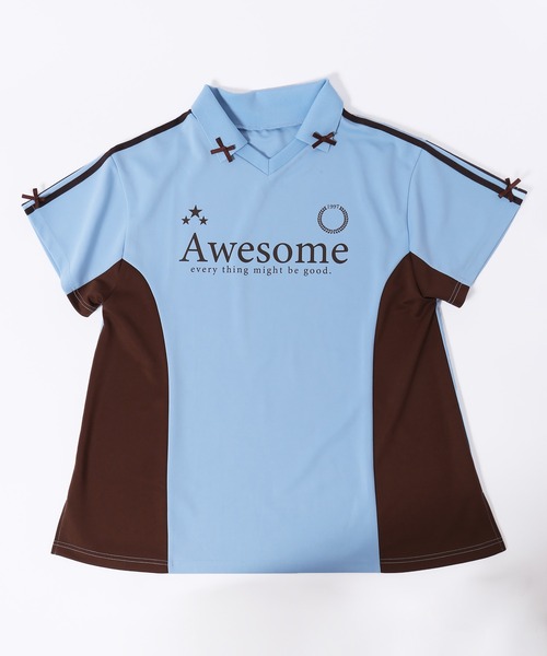 WC（ダブル シー）の「リボンポイントユニフォーム（Tシャツ/カットソー・レディース・ブラック/サックスブルー/ワインレッド・FREE）」の14枚目の写真