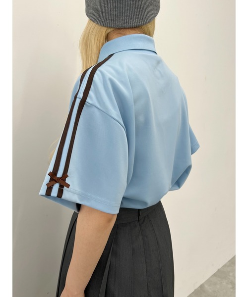 WC（ダブル シー）の「リボンポイントユニフォーム（Tシャツ/カットソー・レディース・ブラック/サックスブルー/ワインレッド・FREE）」の18枚目の写真