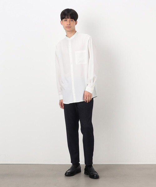 COMME CA ISM（コムサイズム）の「【セットアップ対応】デニムライクジャージー テーパードパンツ（スラックス・メンズ・ブラック/ネイビー・SMALL/LARGE/MEDIUM）」の8枚目の写真