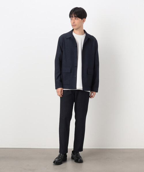 COMME CA ISM（コムサイズム）の「【セットアップ対応】デニムライクジャージー テーパードパンツ（スラックス・メンズ・ブラック/ネイビー・SMALL/LARGE/MEDIUM）」の10枚目の写真