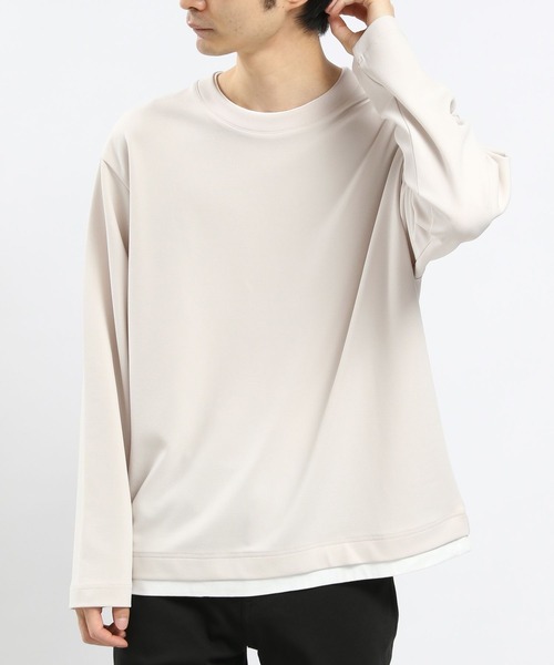 GLOBAL WORK Smile Seed Store(グローバルワーク スマイルシードストア)の「ジョーゼットTレイヤード長袖/993336(Tシャツ/カットソー・メンズ・ベージュ系その他3/ホワイト系その他7/ネイビー/ブラック・SMALL/MEDIUM/LARGE/X-LARGE)」の8枚目の写真