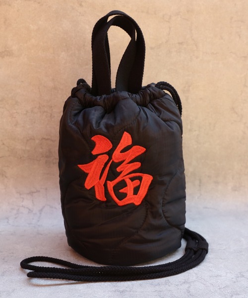 HOUSTON(ヒューストン)の「HOUSTON 刺繍エフェクトバッグ(TIGER)(ショルダーバッグ・メンズ・ブラック/オリーブドラブ/ウッド・FREE)」の10枚目の写真