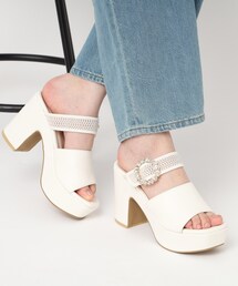 飾りバックル一体底ミュール 24SS