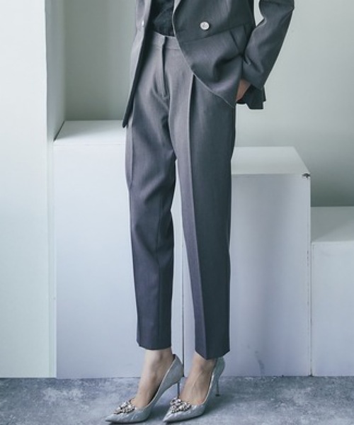 SMILE ORCHID（スマイルオーキッド）の「デーパートパンツ（スーツパンツ・レディース・ネイビー/オリーブ/ブラック/グレー・M/S/L）」の2枚目の写真