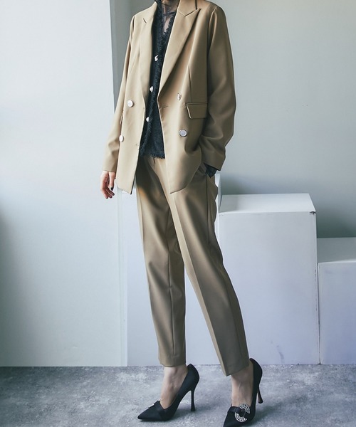 SMILE ORCHID（スマイルオーキッド）の「デーパートパンツ（スーツパンツ・レディース・ネイビー/オリーブ/ブラック/グレー・M/S/L）」の12枚目の写真