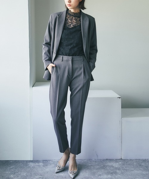 SMILE ORCHID（スマイルオーキッド）の「デーパートパンツ（スーツパンツ・レディース・ネイビー/オリーブ/ブラック/グレー・M/S/L）」の18枚目の写真